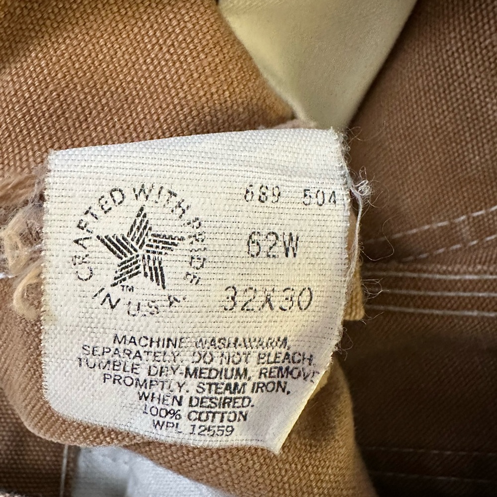 Vtg 1989 Carhartt Double Knee B01 Pants | 100 Yr Centennial | Union Made USA - Picture 5 of 7